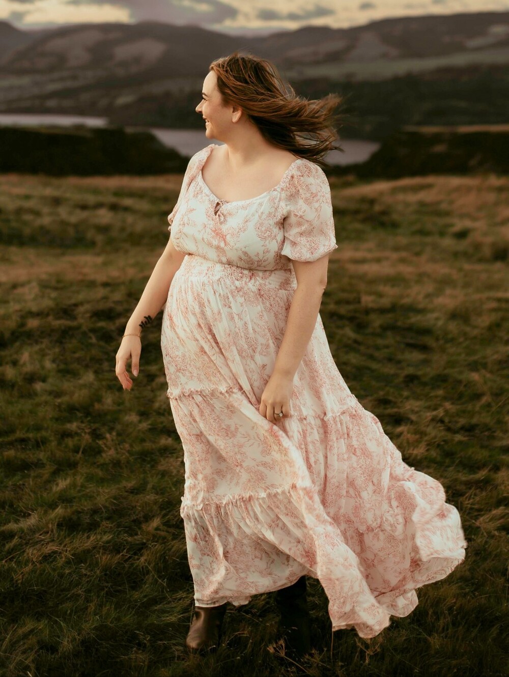 Baltic Born Vintage Pink Floral Maxi Dress